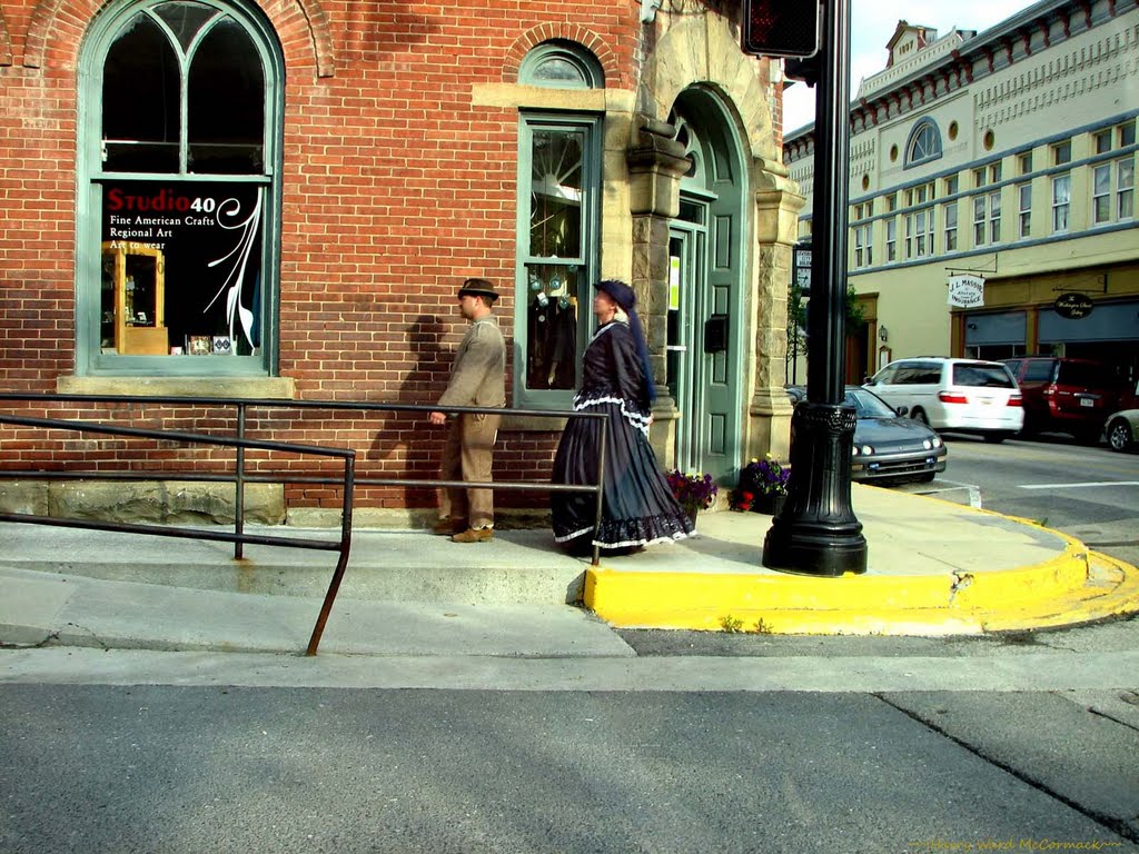 A STREET CORNER IN LEWISBURG, WEST VIRGINIA, USA by Harry Ward McCormack