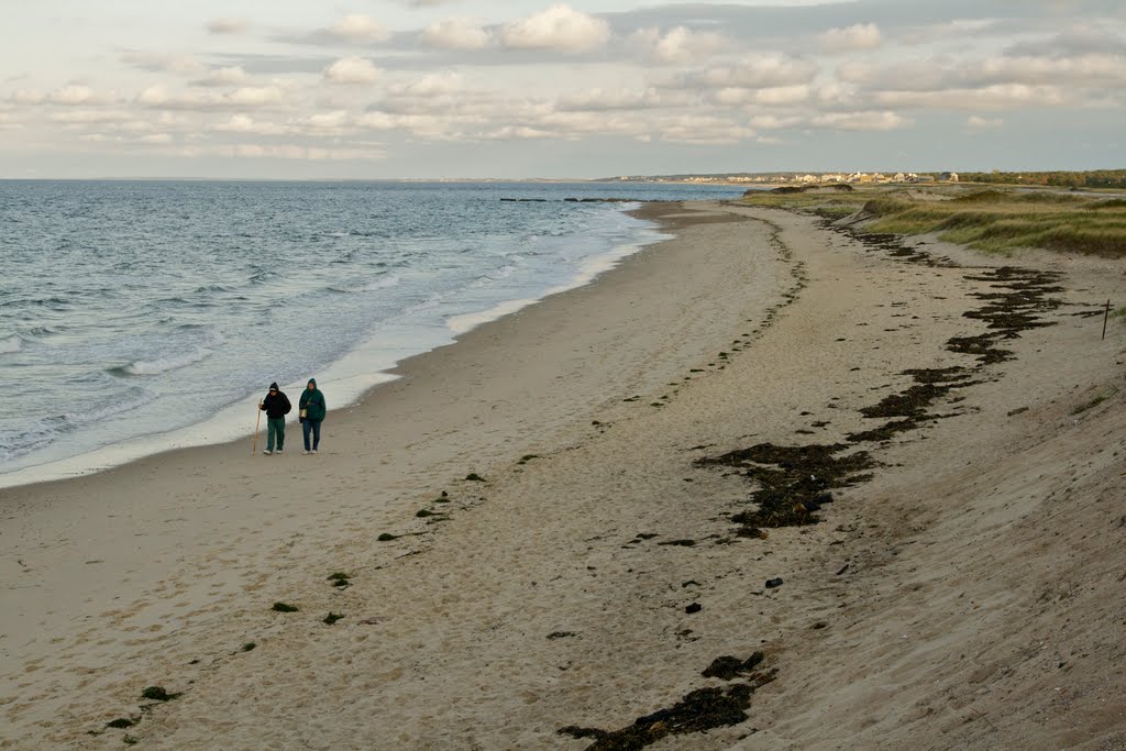 Walking on the beach at Sandwich, Cape Cod, MA by Ric Blake