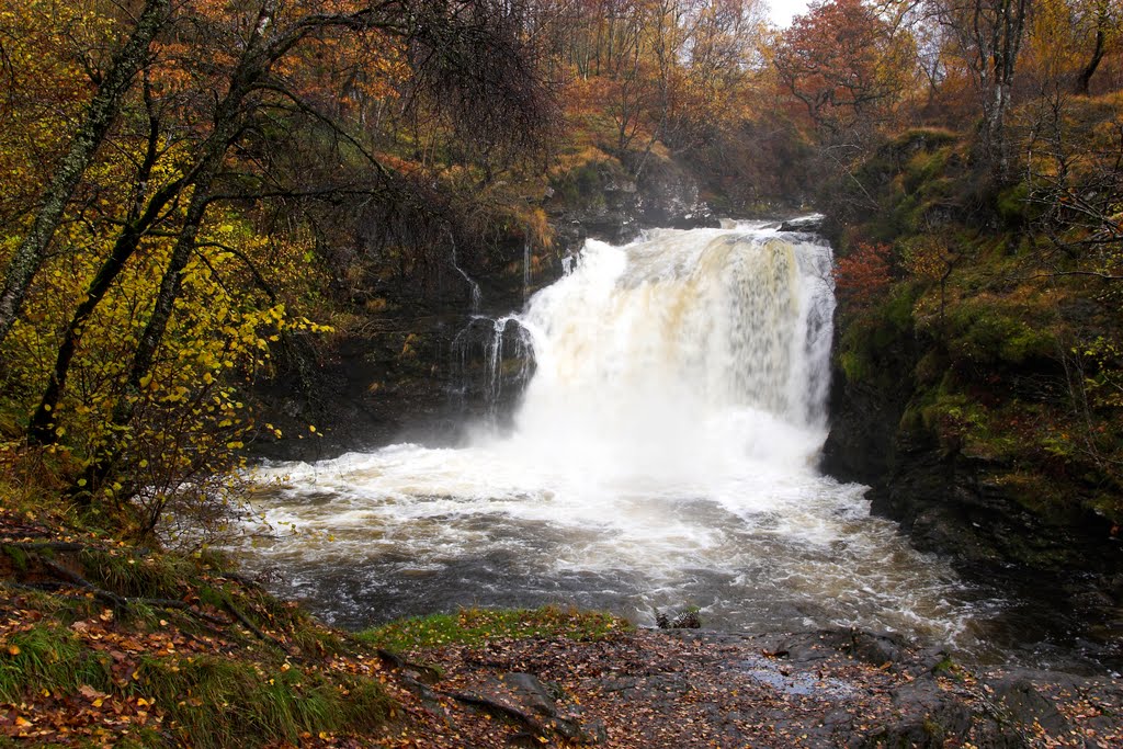 Falls of Falloch in Autumn by p wardrop