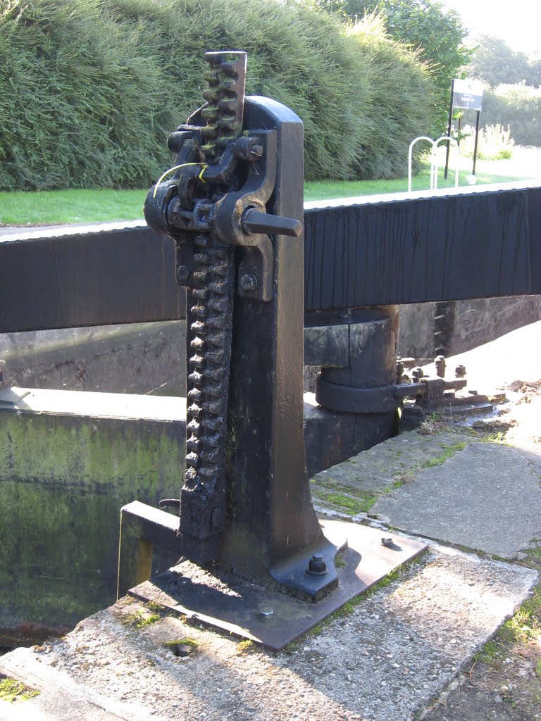 Rack & pinion Paddle Gearing at Southmill Lock. by Bigwellies