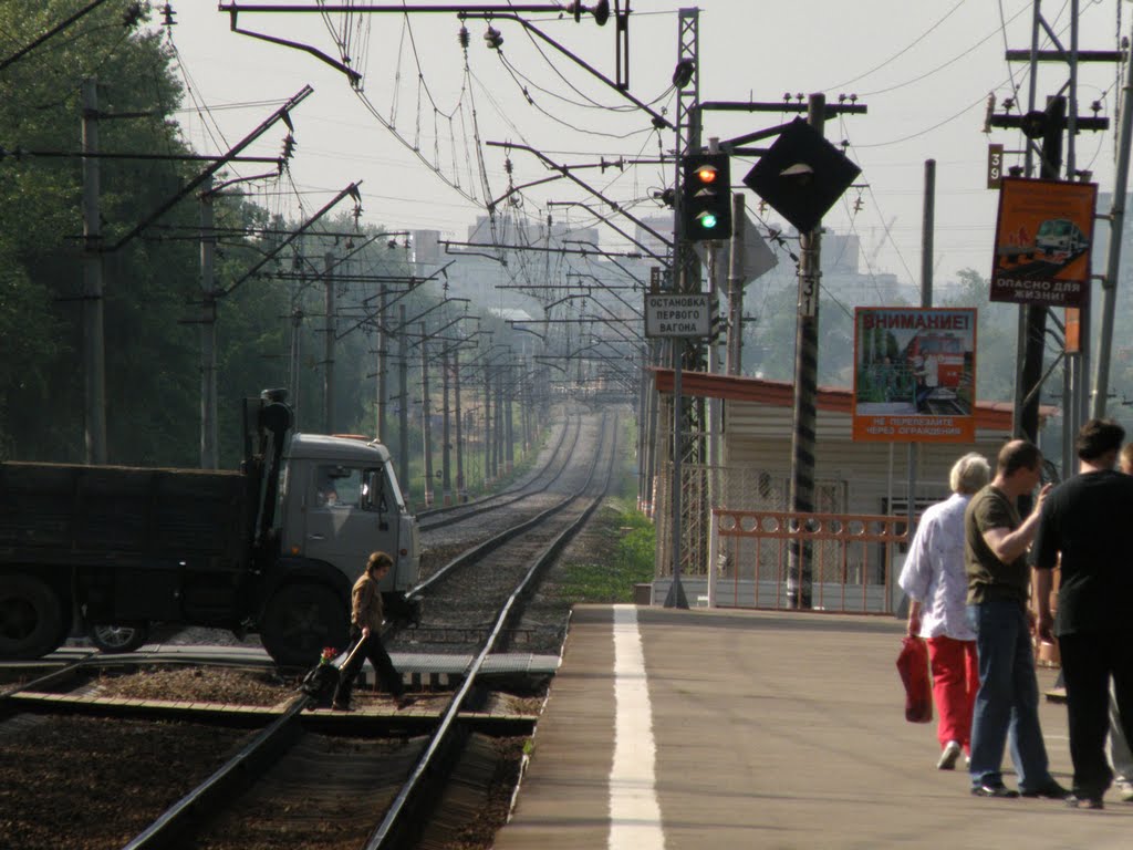 Путь от Новодачной в сторону Москвы. Rail way to Moscow by Roman A. Sergeev