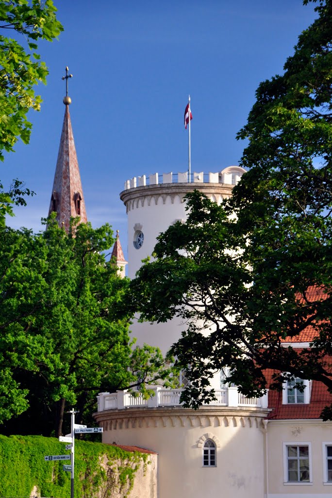 Latvia - Cesis. New Castle and St.Johns Church. by ®mene