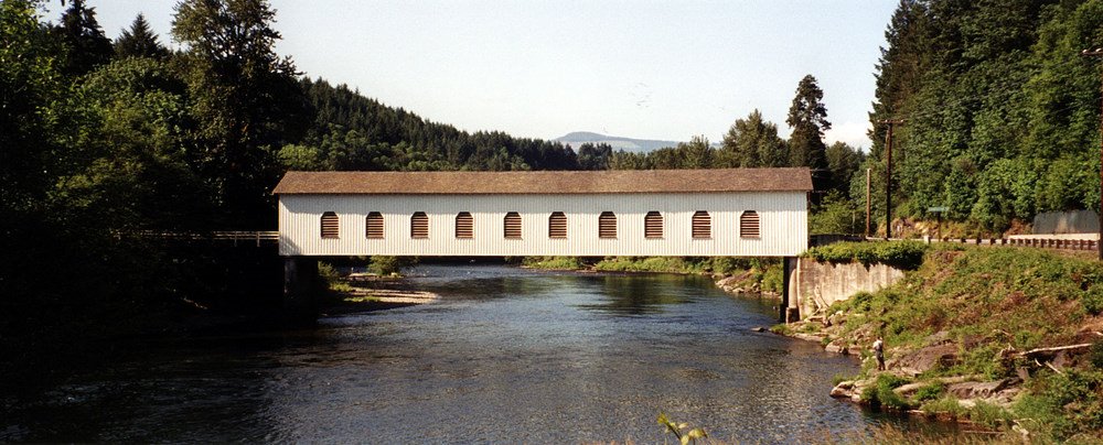 Goodpasture Covered Bridge over McKenzie River by act-ex