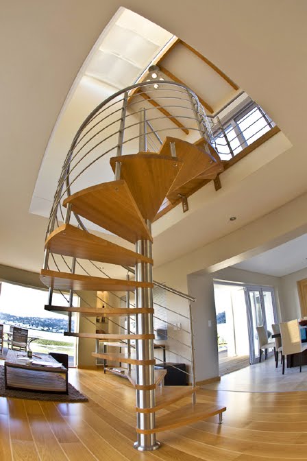 Spiral staircases Interbau (wooden series) by Staircase Interbau