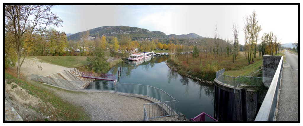 Panorama 180° sur l'écluse du Canal de Savières by ivanovitch73