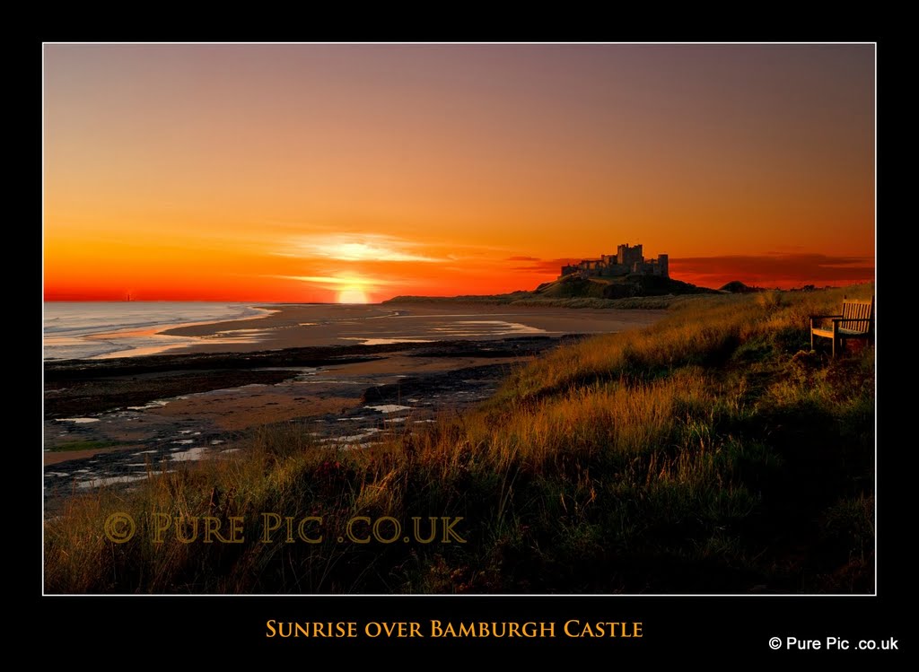 Sunrise over Bamburgh Castle by Pure Pic