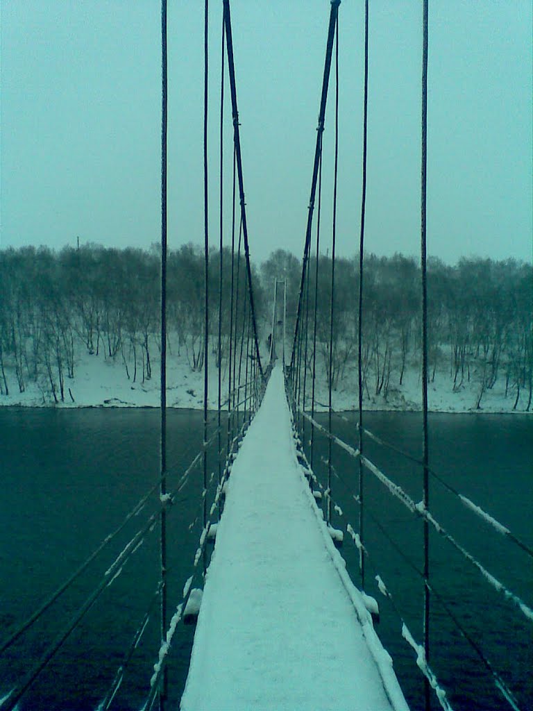 Bridge under Kola river in October by brukernavn.alex