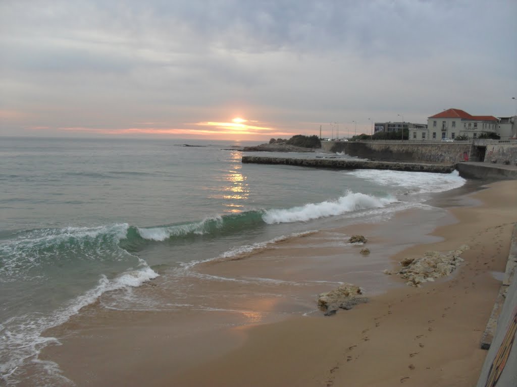 Sunset on the beach by gordo1958