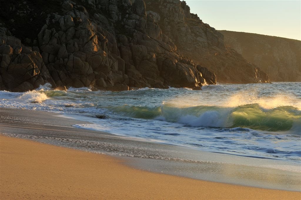 Porthcurno Waves by Nick Weall