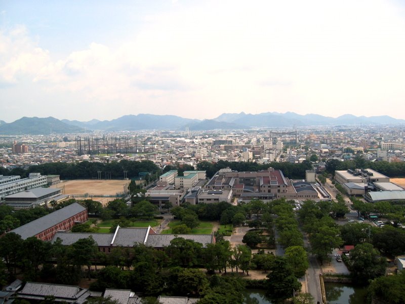 Skyline of Himeji by sign