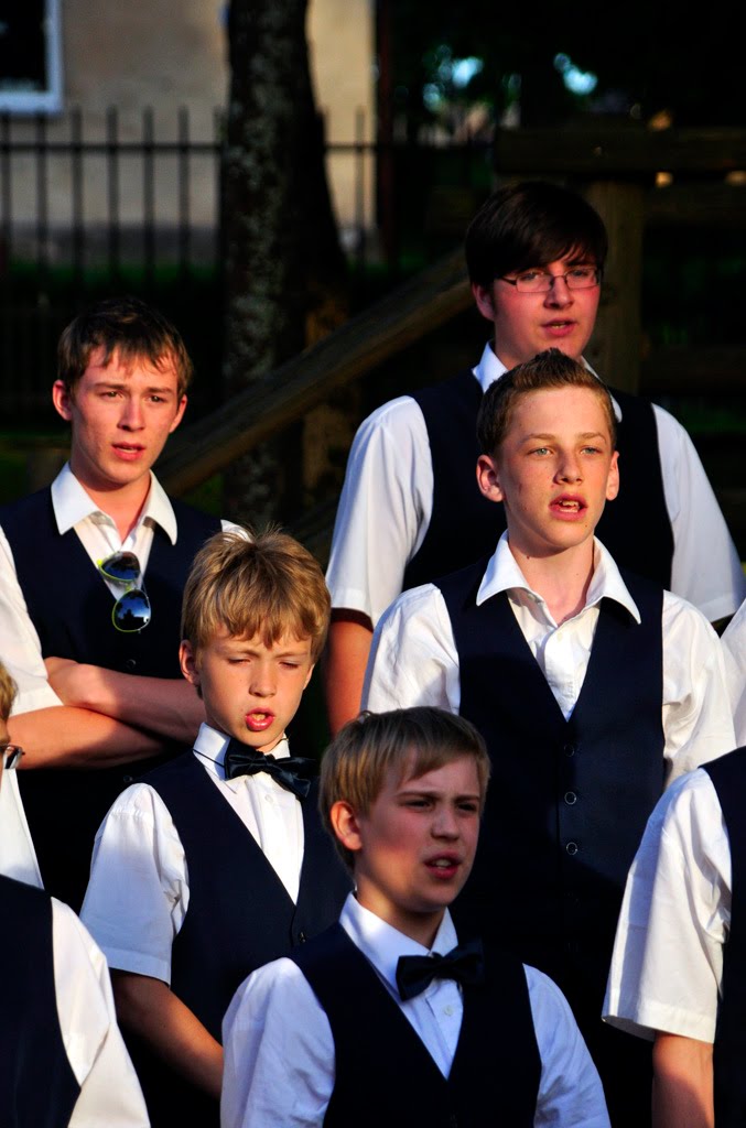 Latvia - Cēsis. An austrian boys chor while on the last song for the hosts. by Michael Eckrich-Neub…