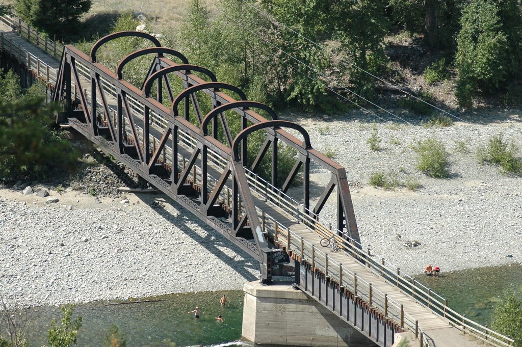 Rail bridge on old Kettle Valley Railway line just north of Princeton by osmith