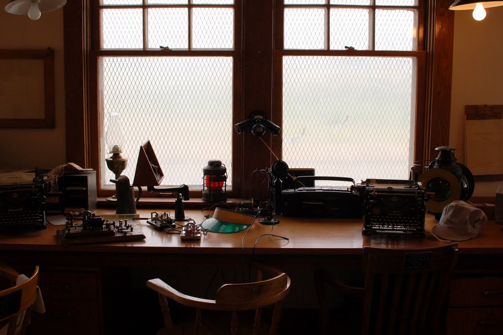 Clerk's Desk at the Northern Alberta Railway Museum - Dawson Creek, BC, Canada by Scotch Canadian