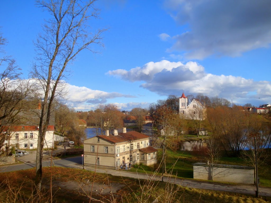 Aizpute from castle hill by Ainars Brūvelis