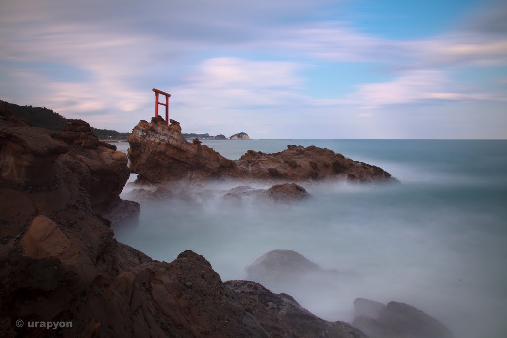 Shrine gate of Hattachi Coast（波立海岸の鳥居） by urapyon