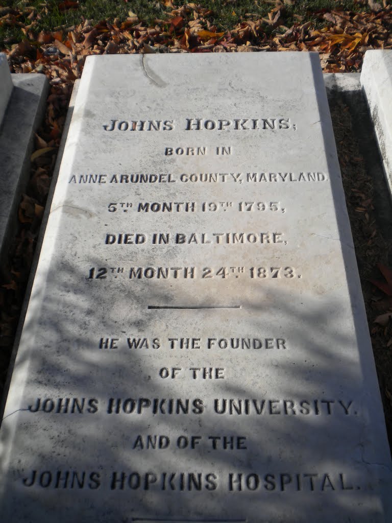 Grave of Johns Hopkins - Green Mount Cemetery by Monument City