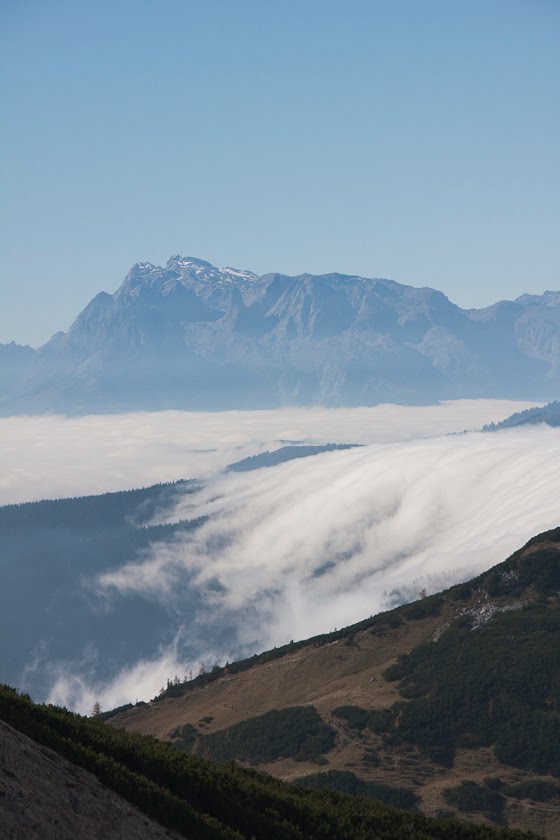 Hochkönig and a waterfall of clouds by Coen Weesjes