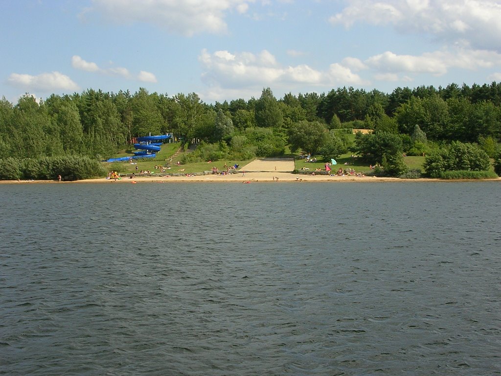 Deutschland, Niederlausitz, Senftenberger See, Familienpark Strand by MRohleder