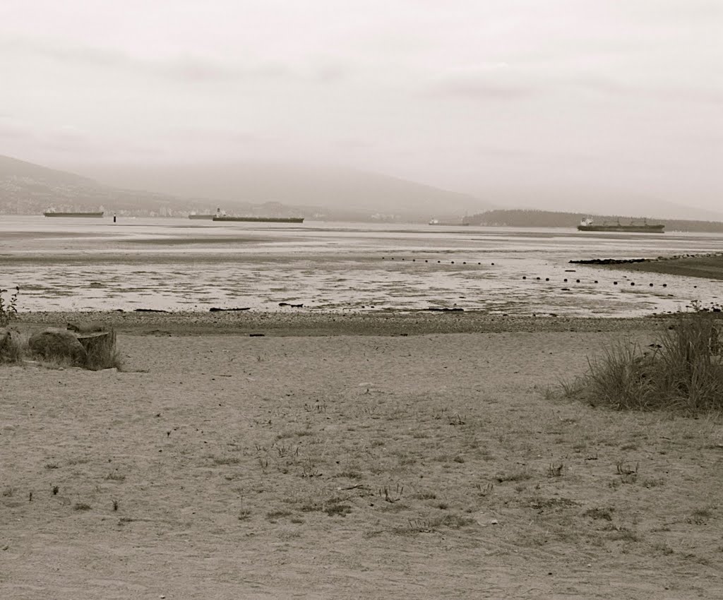 Spanish Banks at low tide by Alison Rintoul