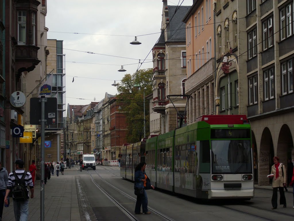 Erfurt. Bahnhofstraße by Mykola Czerjoszyn