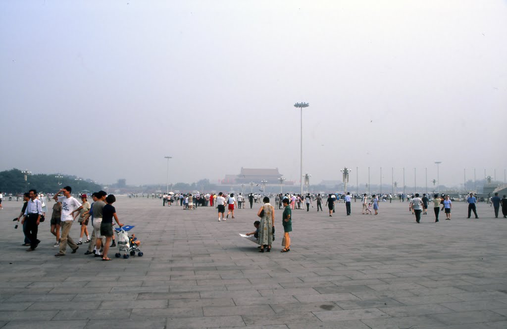 The Expanse of Tian’anmen Square looking towards the Forbidden City, Beijing - Summer 2000. by davew@tidza