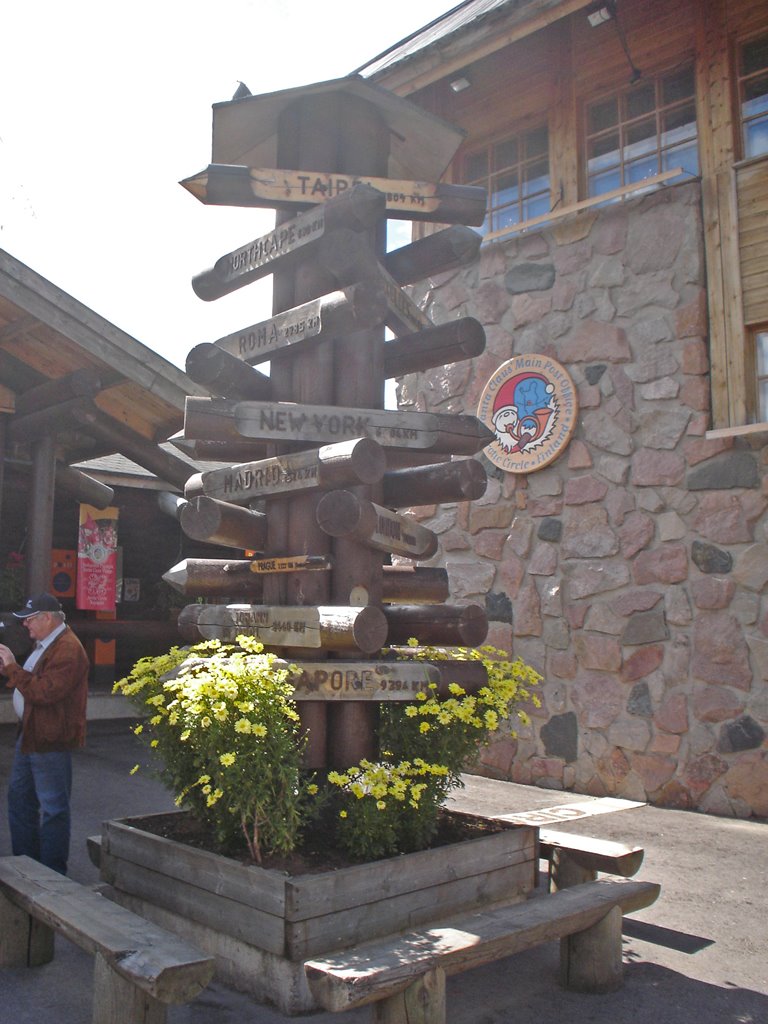 Way Pointer, Santa Claus Village, Rovaniemi by Rick Stevens