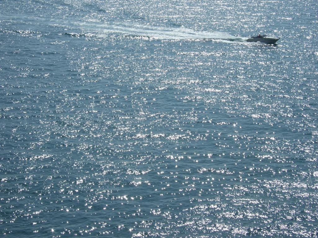 The Amalfi Coast waters seen from a splendid terrace 20 meters above sea level and right on the coast line - amazing. by Niels Jessen