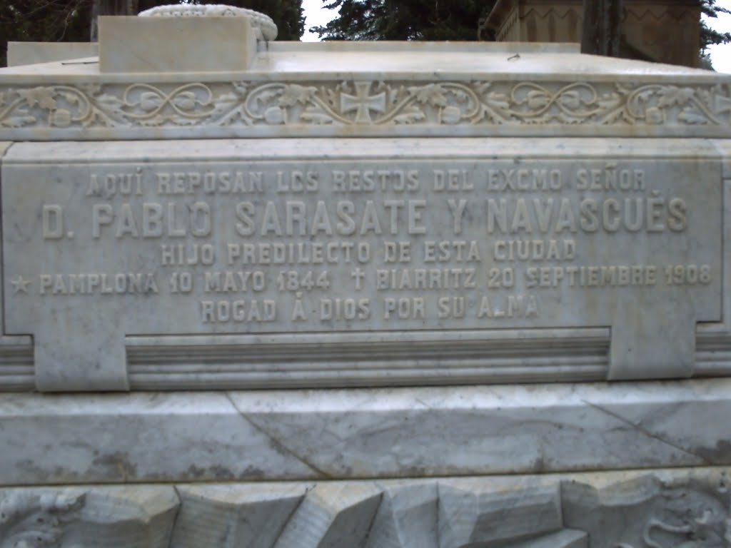 Cementerio de San José, Berichitos, Pamplona (Navarra) / Panteón monumento a d. Pablo Sarasate by berichitos