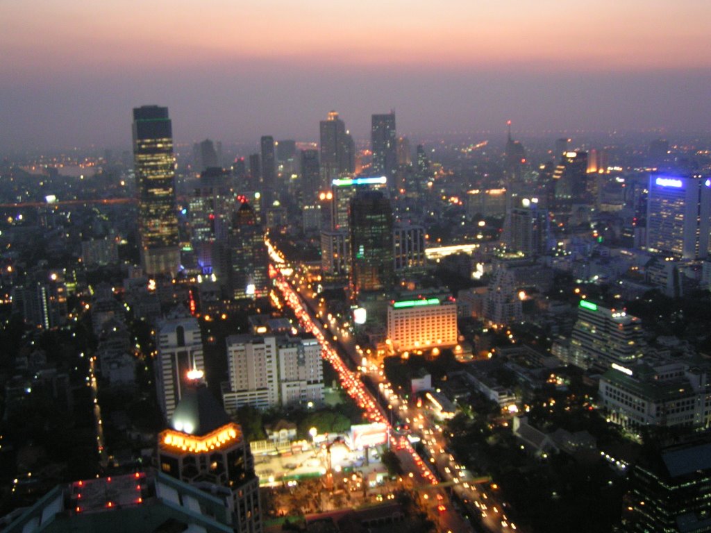 Bangkok - shot from the top of the Banyan Tree Hotel by Tony Giudice