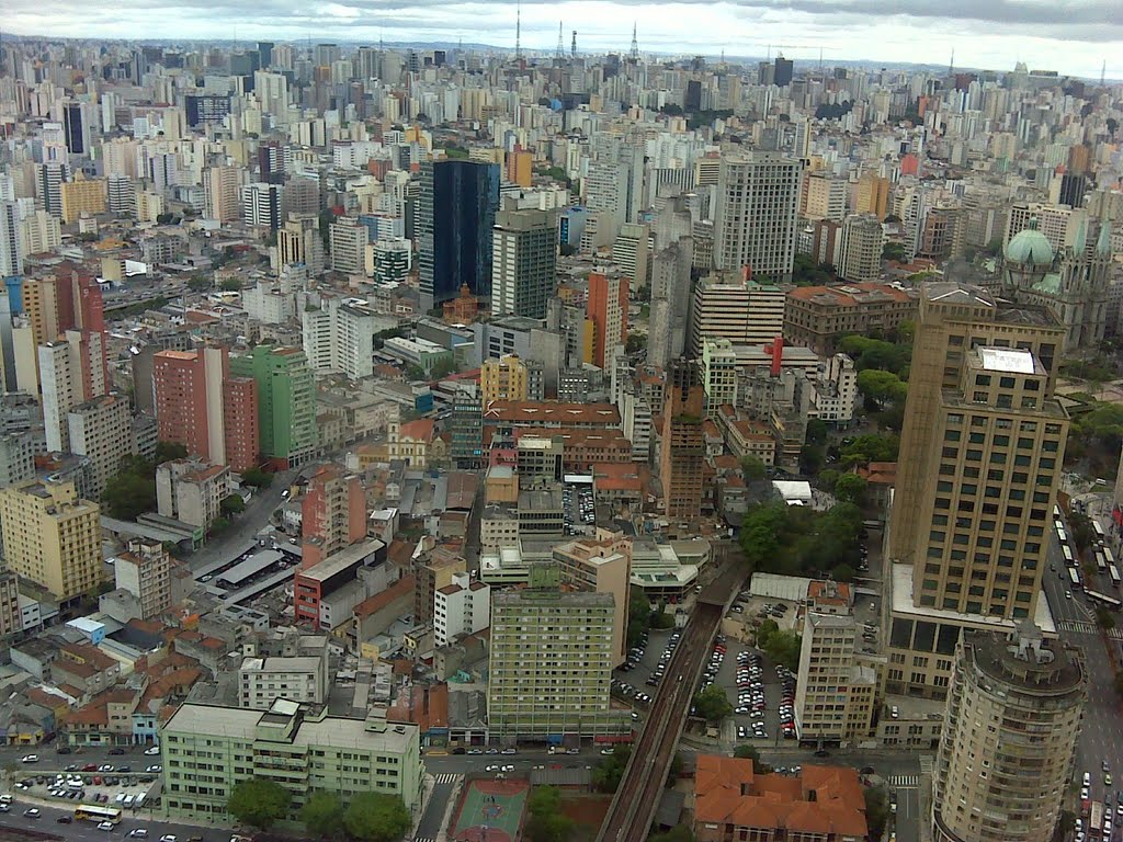 Vista aerea do Centro de Sao Paulo by IzeKampus