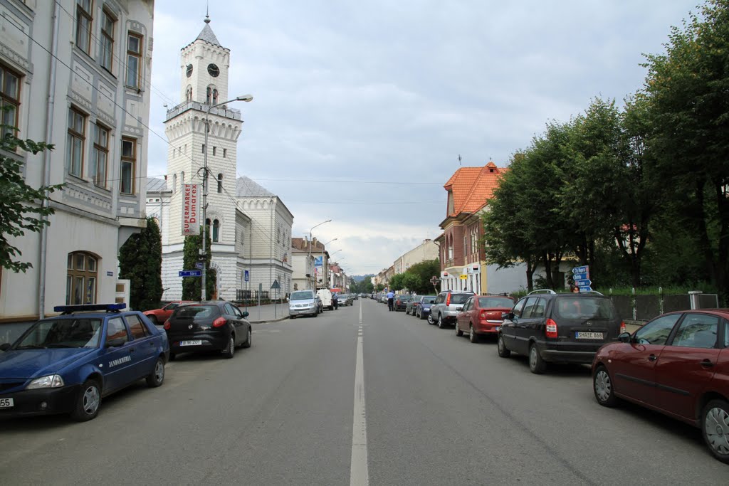 Vatra Dornei, strada centrală, aug 2010 (Центр. улица г. Ватра Дорней, Румыния) by Alex_Prodan