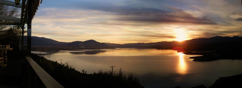 Sunset over Lake Polyfytou from Neraida by Mattijs1976