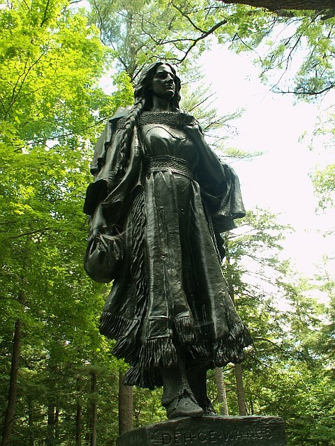 Statue of Mary Jemison by Glacia Chapman