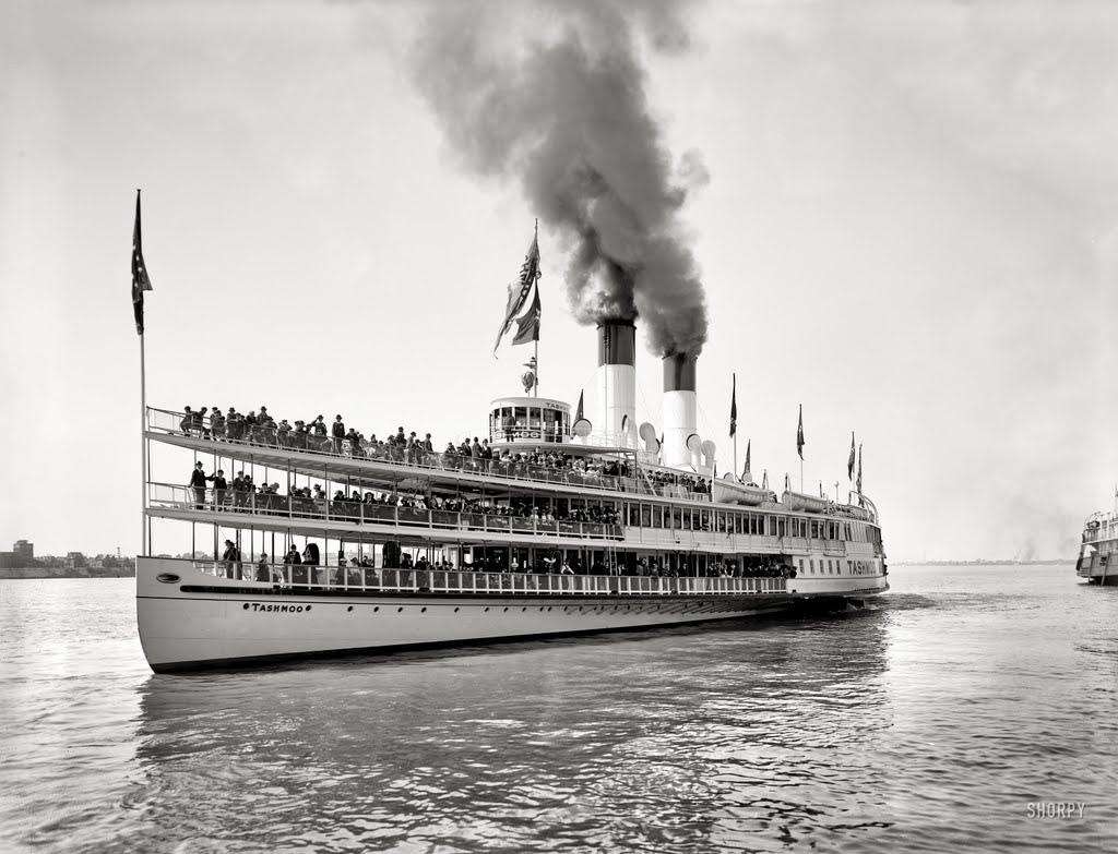 Detroit river 1901 by Richard Landskroener