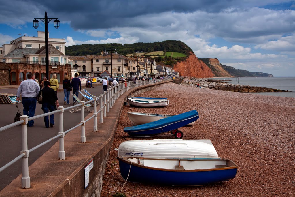 The Esplanade Sidmouth, Towards Salcombe Hill by northbynorthwest