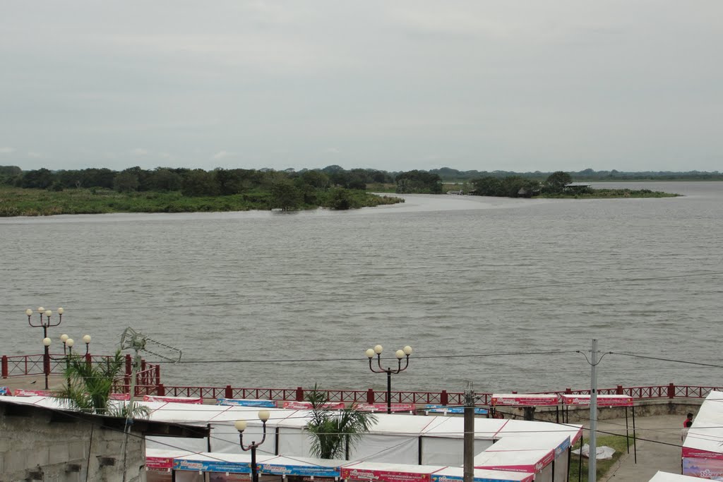 Desembocadura de Rio Frio desde San Carlos, Rio San Juan de Nicaragua by Nicaorel