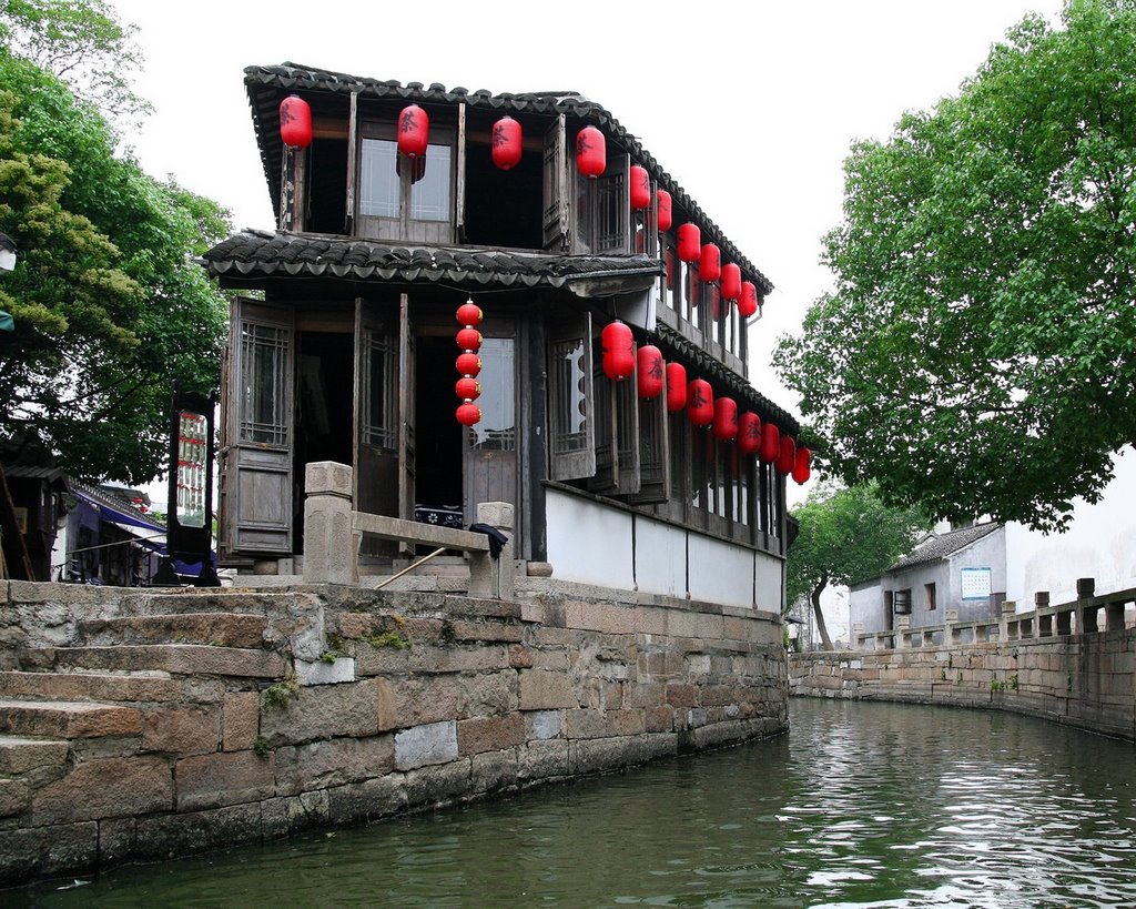 Village restaurant:view from the water - Деревенский ресторанчик by OpenBox