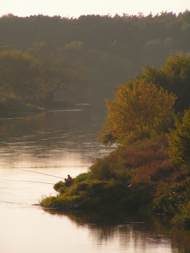 Miedzychod, late summer evening fishing on the river by Dirk T.