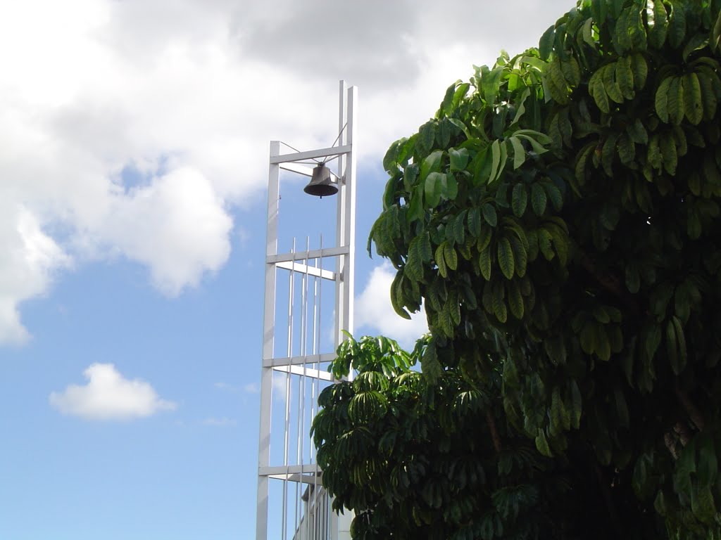 Primer Iglesia Bautista. Hialeah. Campanario y arbol. by JOSE GARCIA CABEZAS