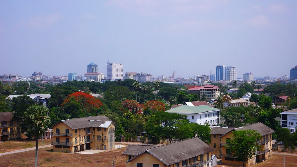 Yangon from Summit Park View hotel's roof by dimmis