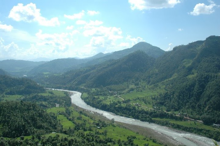 View towards arughat bazar from budhathum by satis thapa