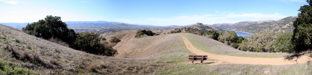 View North of Coyote Lake, Coyote Ridge and Coyote Valley. 11/2010 by Edward Rooks