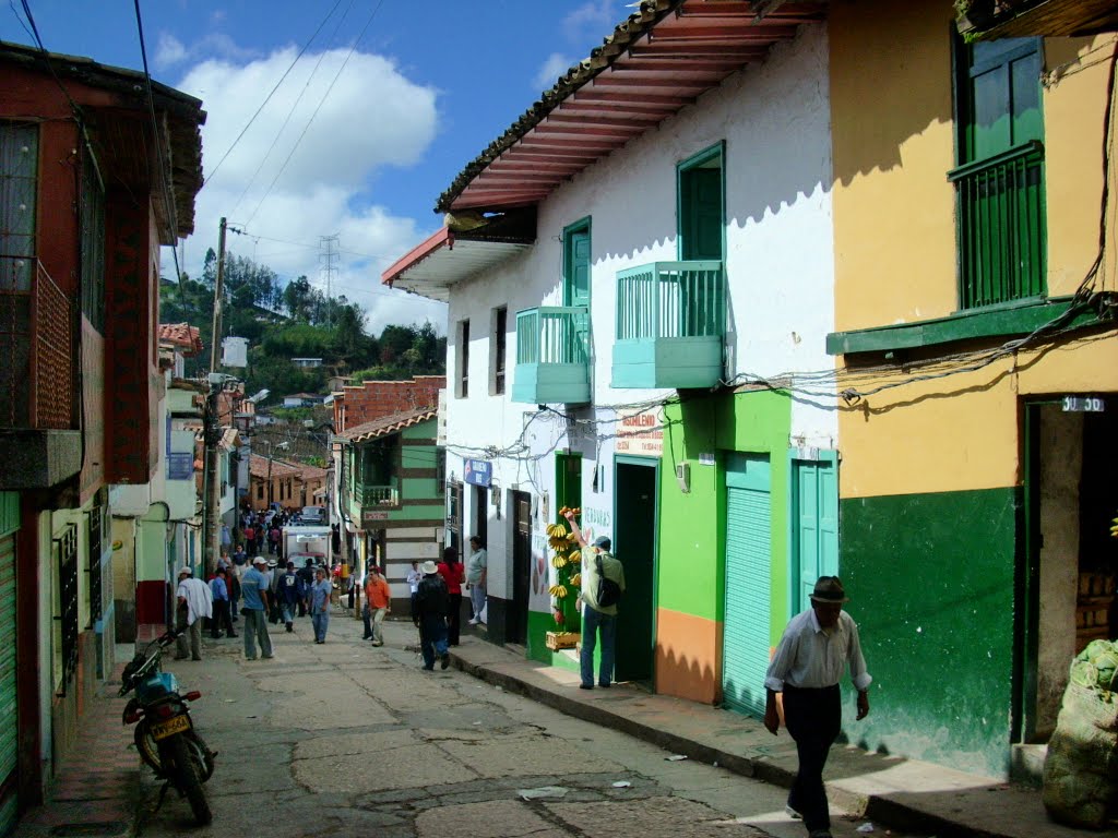 Calle principal que conduce al parque by alejandrino tobon