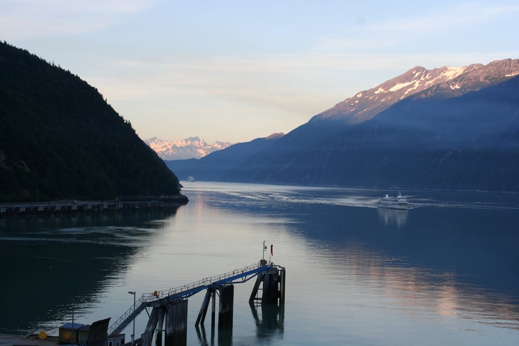 Gastineau Channel at Sunset by newmediageek