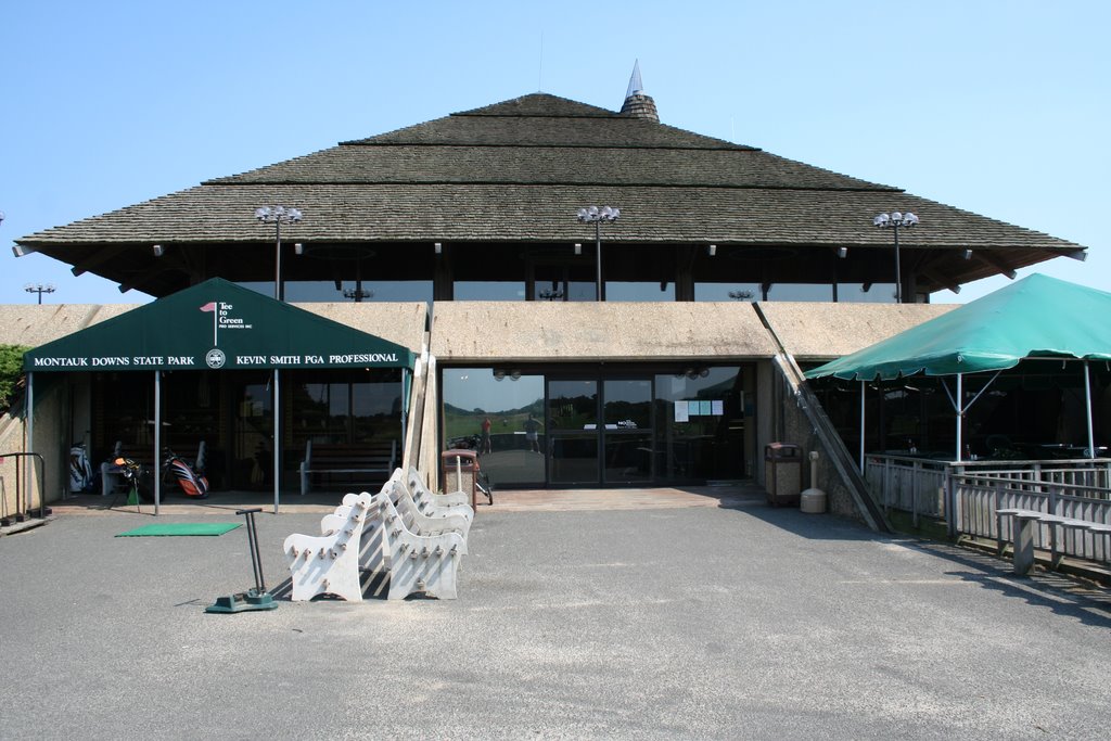 Montauk Downs Clubhouse - From Back Side by Peter Bond