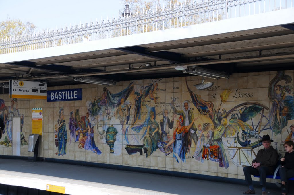 Métro de Paris - Bastille (ligne 1) by georgedes