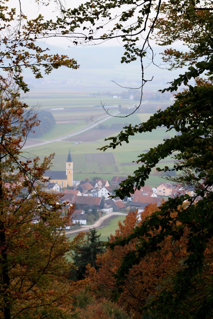 Herbstblick zur Pfarrkirche St. Nikolaus Reichertshofen/Neumarkt by K-Heinz