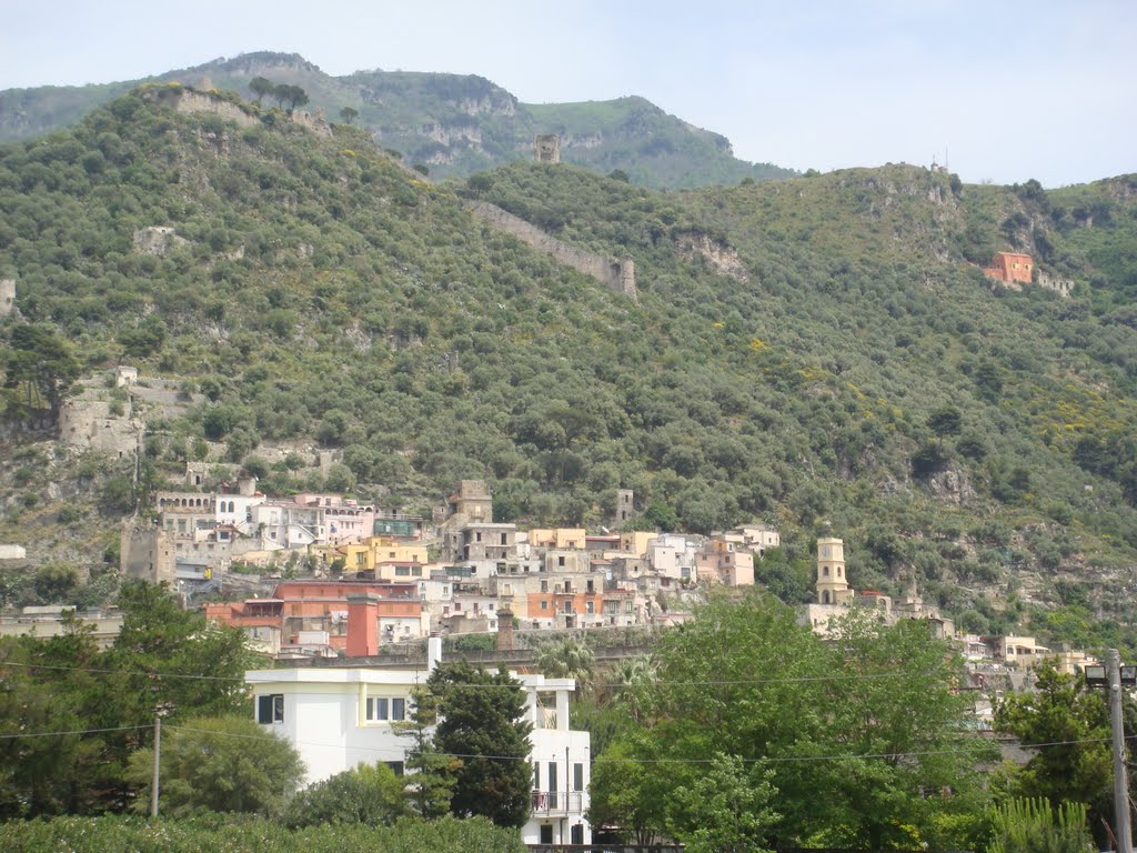 Sarno, SA, Italy - Aragonese Castle and Madonna del Monte Carmelo Church by Caetano Pinto