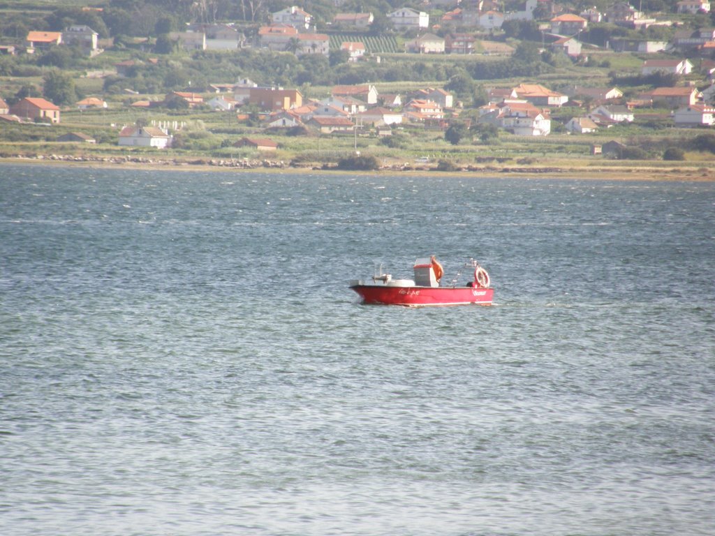 Casas e barquiño na ría by Luís Seixas