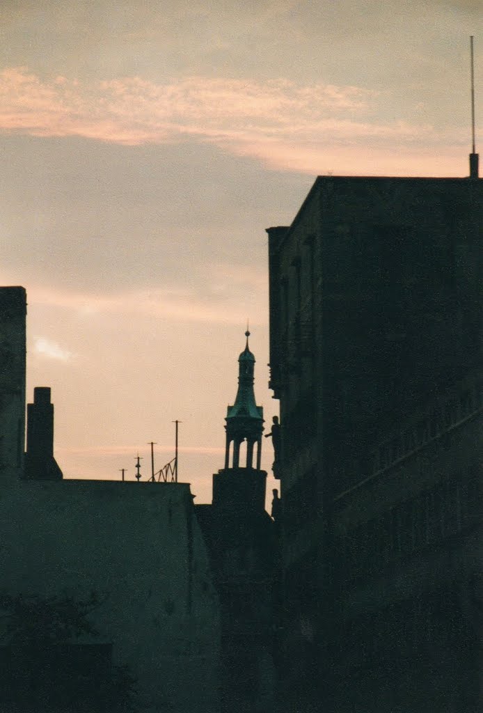 Schiefer Turm zu Halle, 1991 by Jörg Hofmann